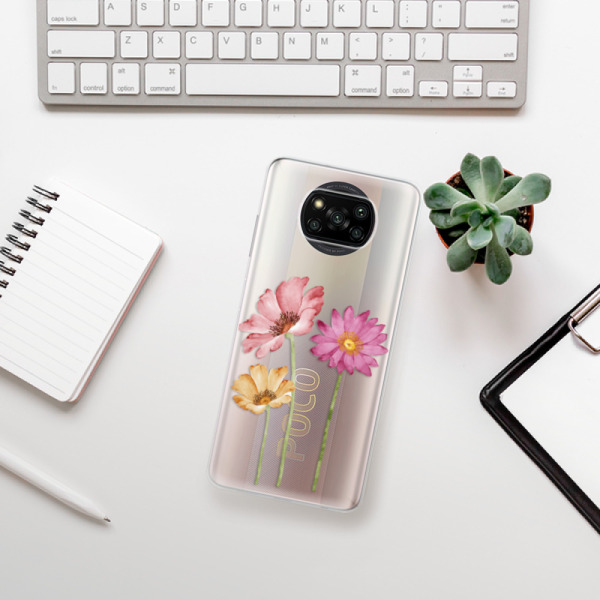 Silikonové pouzdro iSaprio - Xiaomi Poco X3 Pro / Xiaomi Poco X3 NFC - Three Flowers