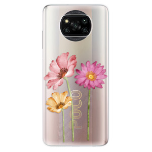 Silikonové pouzdro iSaprio - Xiaomi Poco X3 Pro / Xiaomi Poco X3 NFC - Three Flowers