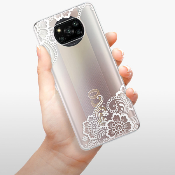 Silikonové pouzdro iSaprio - Xiaomi Poco X3 Pro / Xiaomi Poco X3 NFC - White Lace 02