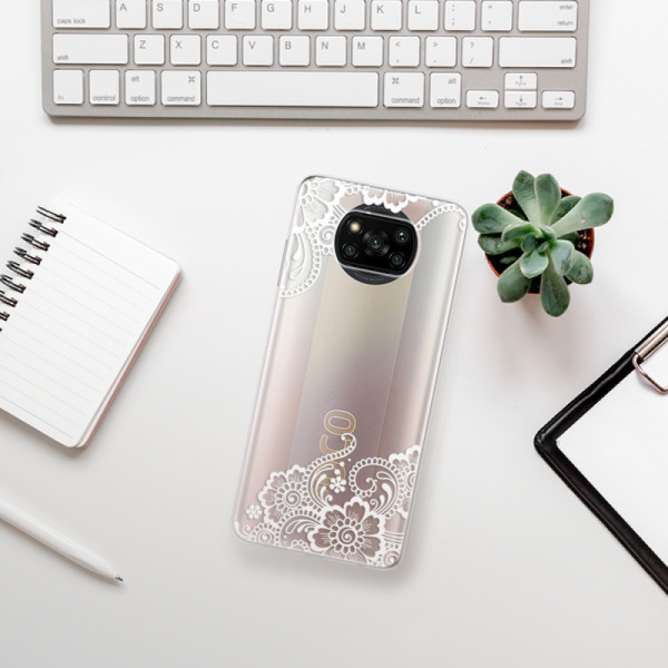 Silikonové pouzdro iSaprio - Xiaomi Poco X3 Pro / Xiaomi Poco X3 NFC - White Lace 02