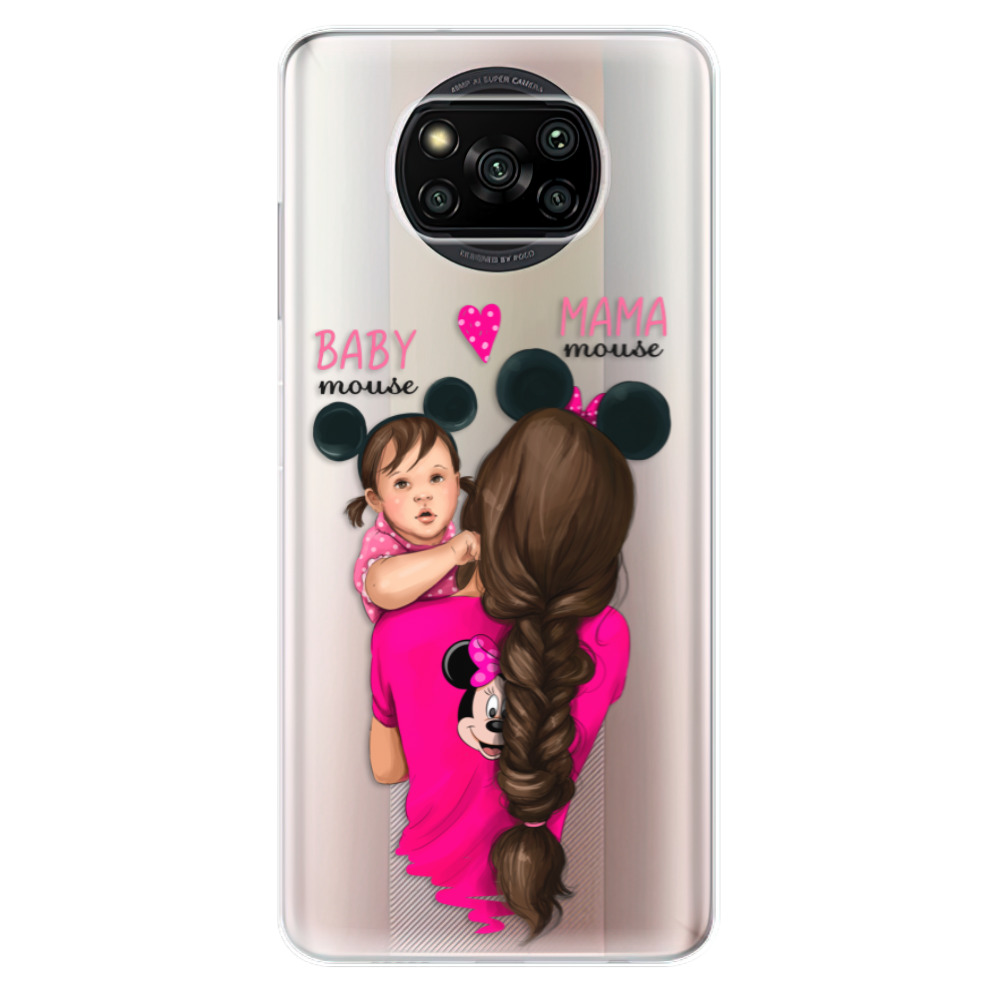 Odolné silikonové pouzdro iSaprio - Mama Mouse Brunette and Girl - Xiaomi Poco X3 Pro / X3 NFC