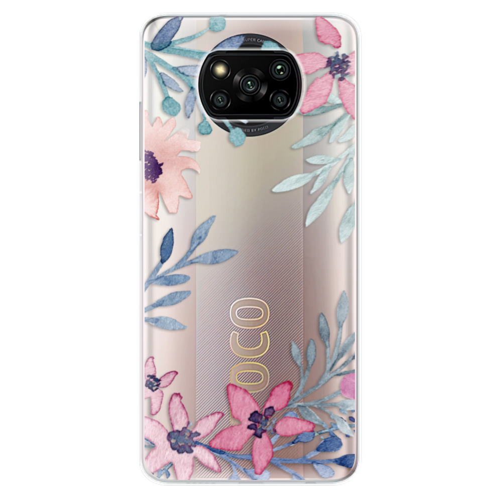 Odolné silikonové pouzdro iSaprio - Leaves and Flowers - Xiaomi Poco X3 Pro / X3 NFC