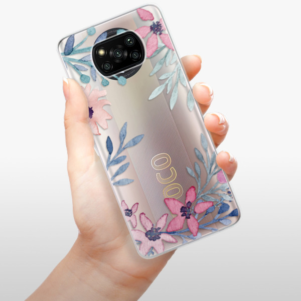 Silikonové pouzdro iSaprio - Xiaomi Poco X3 Pro / Xiaomi Poco X3 NFC - Leaves and Flowers
