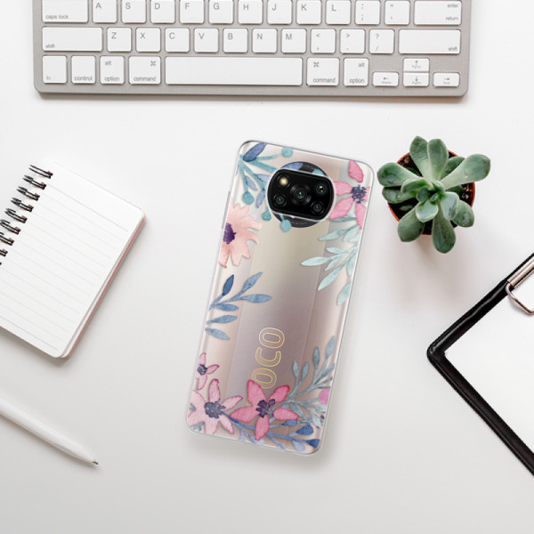 Silikonové pouzdro iSaprio - Xiaomi Poco X3 Pro / Xiaomi Poco X3 NFC - Leaves and Flowers