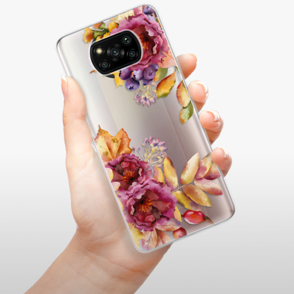 Silikonové pouzdro iSaprio - Xiaomi Poco X3 Pro / Xiaomi Poco X3 NFC - Fall Flowers