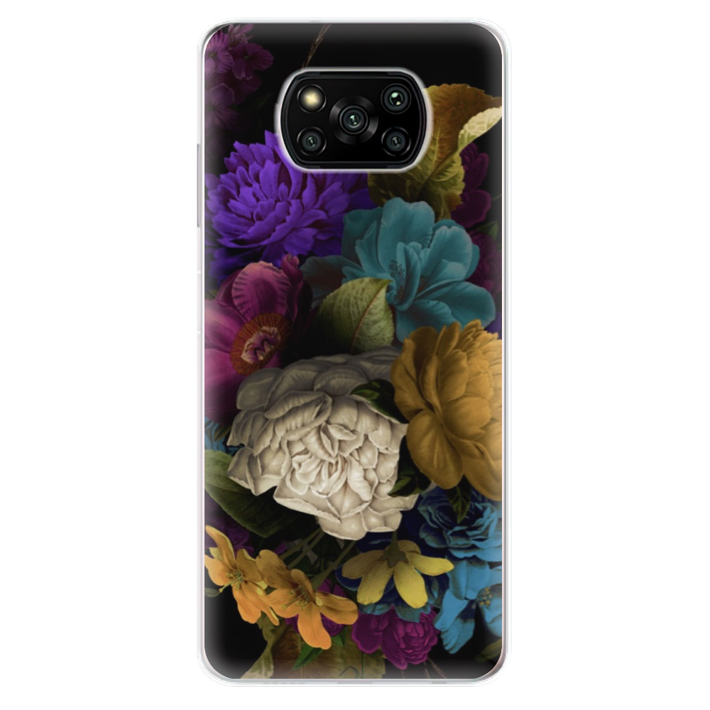 Silikonové odolné pouzdro iSaprio - Dark Flowers na mobil Xiaomi Poco X3 Pro / Xiaomi Poco X3 NFC (Silikonový odolný kryt, obal, pouzdro iSaprio - Dark Flowers na mobilní telefon Xiaomi Poco X3 Pro / Xiaomi Poco X3 NFC)