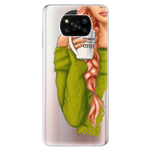 Silikonové odolné pouzdro iSaprio - My Coffe and Redhead Girl na mobil Xiaomi Poco X3 Pro / Xiaomi Poco X3 NFC