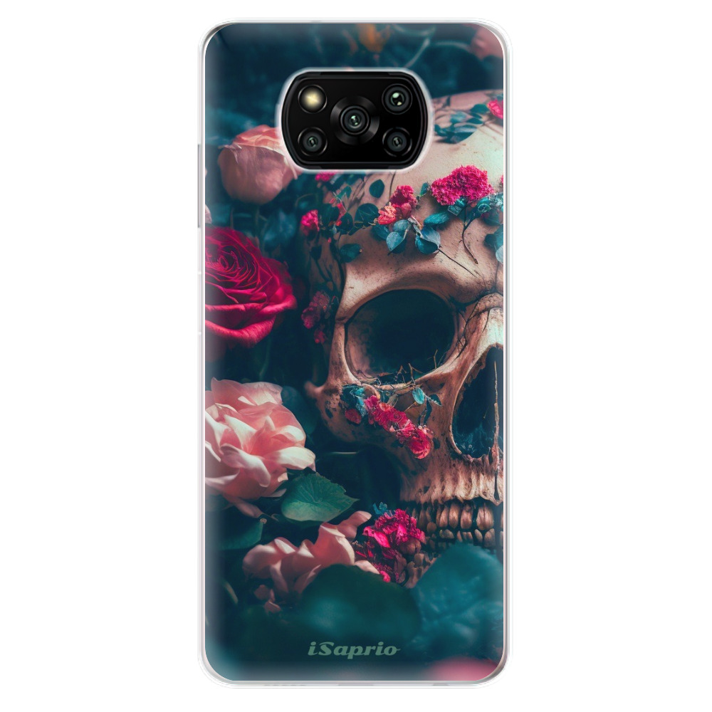Odolné silikonové pouzdro iSaprio - Skull in Roses - Xiaomi Poco X3 Pro / X3 NFC