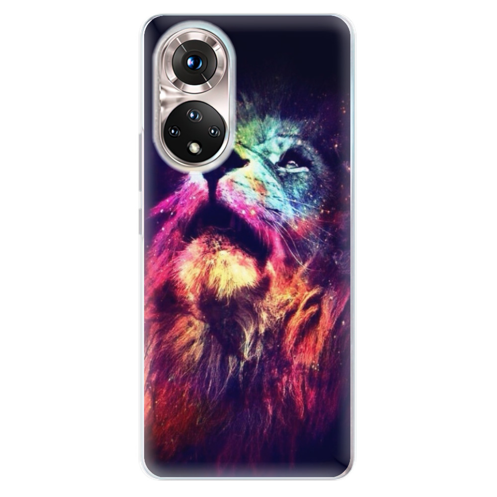 Silikonové odolné pouzdro iSaprio - Lion in Colors na mobil Honor 50 (Silikonový odolný kryt, obal, pouzdro iSaprio - Lion in Colors na mobilní telefon Honor 50)