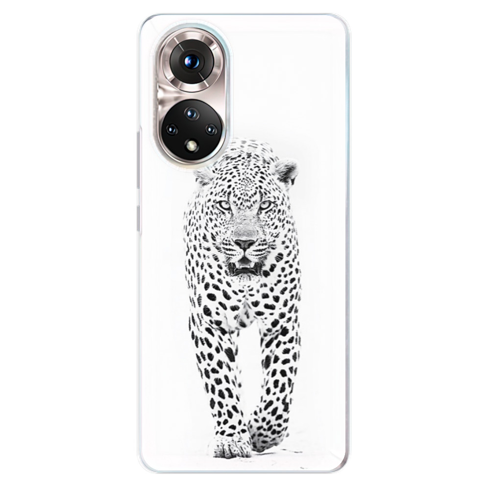 Silikonové odolné pouzdro iSaprio - White Jaguar na mobil Honor 50 (Silikonový odolný kryt, obal, pouzdro iSaprio - White Jaguar na mobilní telefon Honor 50)
