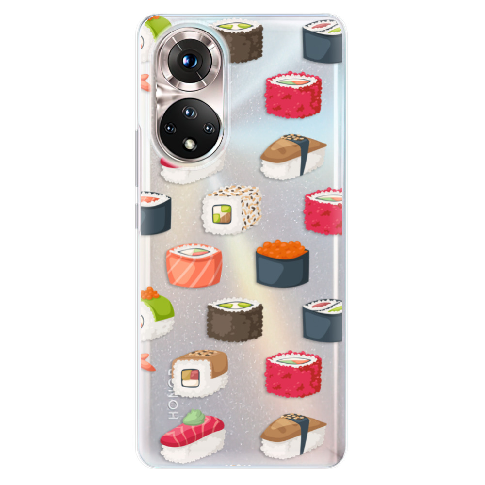 Silikonové odolné pouzdro iSaprio - Sushi Pattern na mobil Honor 50 (Silikonový odolný kryt, obal, pouzdro iSaprio - Sushi Pattern na mobilní telefon Honor 50)