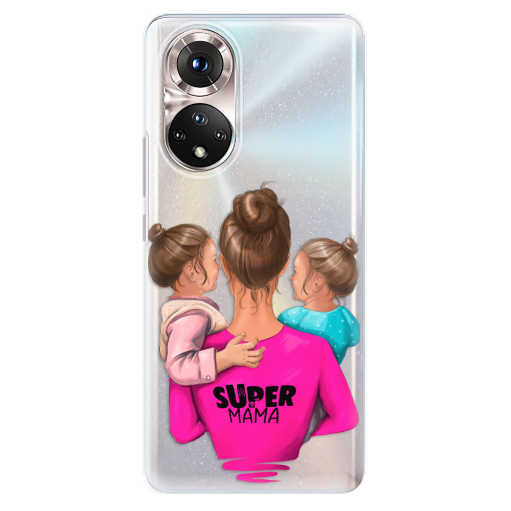 Silikonové odolné pouzdro iSaprio - Super Mama - Two Girls na mobil Honor 50 (Silikonový odolný kryt, obal, pouzdro iSaprio - Super Mama - Two Girls na mobilní telefon Honor 50)
