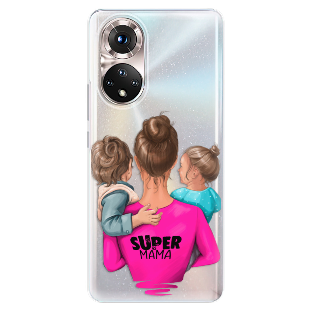 Odolné silikonové pouzdro iSaprio - Super Mama - Boy and Girl - Honor 50
