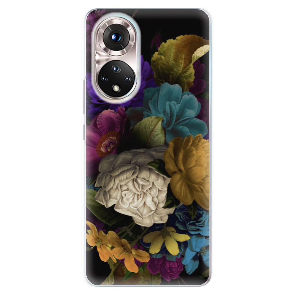 Silikonové odolné pouzdro iSaprio - Dark Flowers na mobil Honor 50 (Silikonový odolný kryt, obal, pouzdro iSaprio - Dark Flowers na mobilní telefon Honor 50)