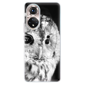 Silikonové odolné pouzdro iSaprio - BW Owl na mobil Honor 50