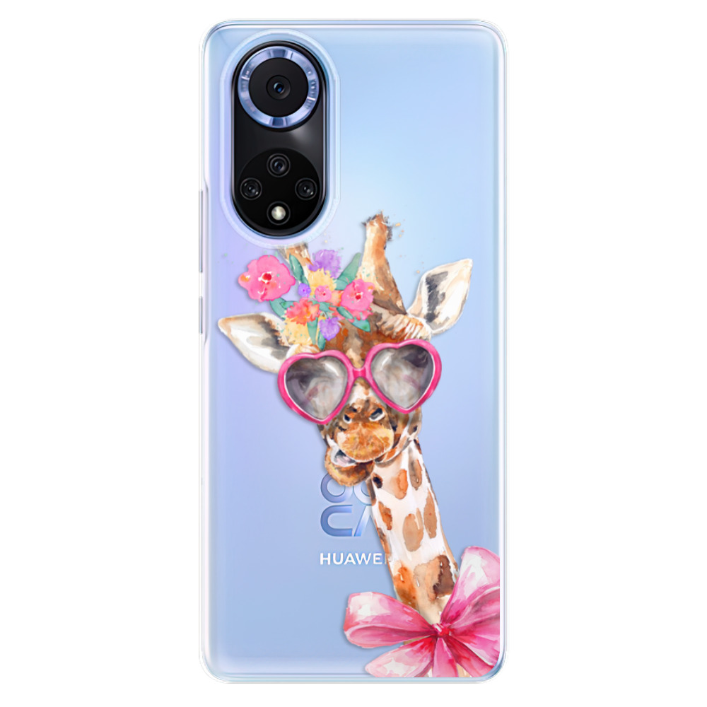 Odolné silikonové pouzdro iSaprio - Lady Giraffe - Huawei Nova 9