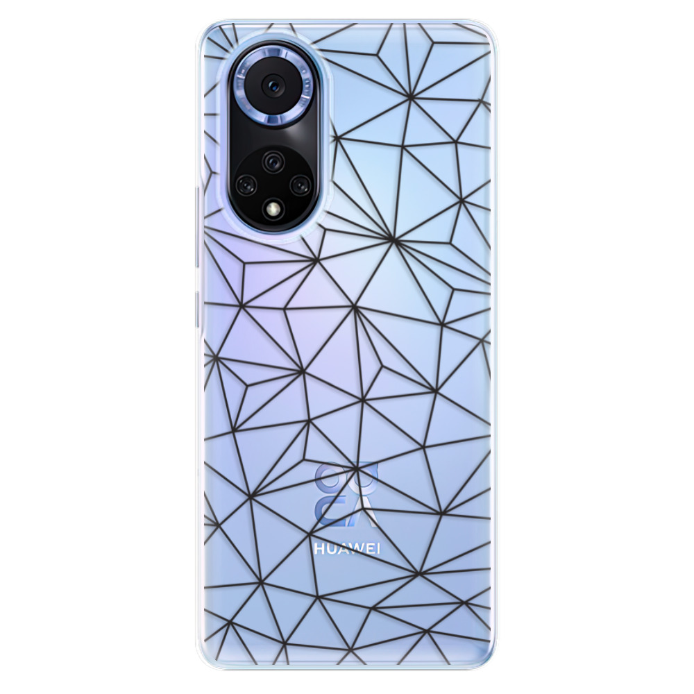 Odolné silikonové pouzdro iSaprio - Abstract Triangles 03 - black - Huawei Nova 9