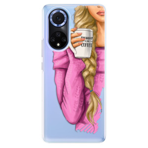 Silikonové odolné pouzdro iSaprio - My Coffe and Blond Girl na mobil Huawei Nova 9