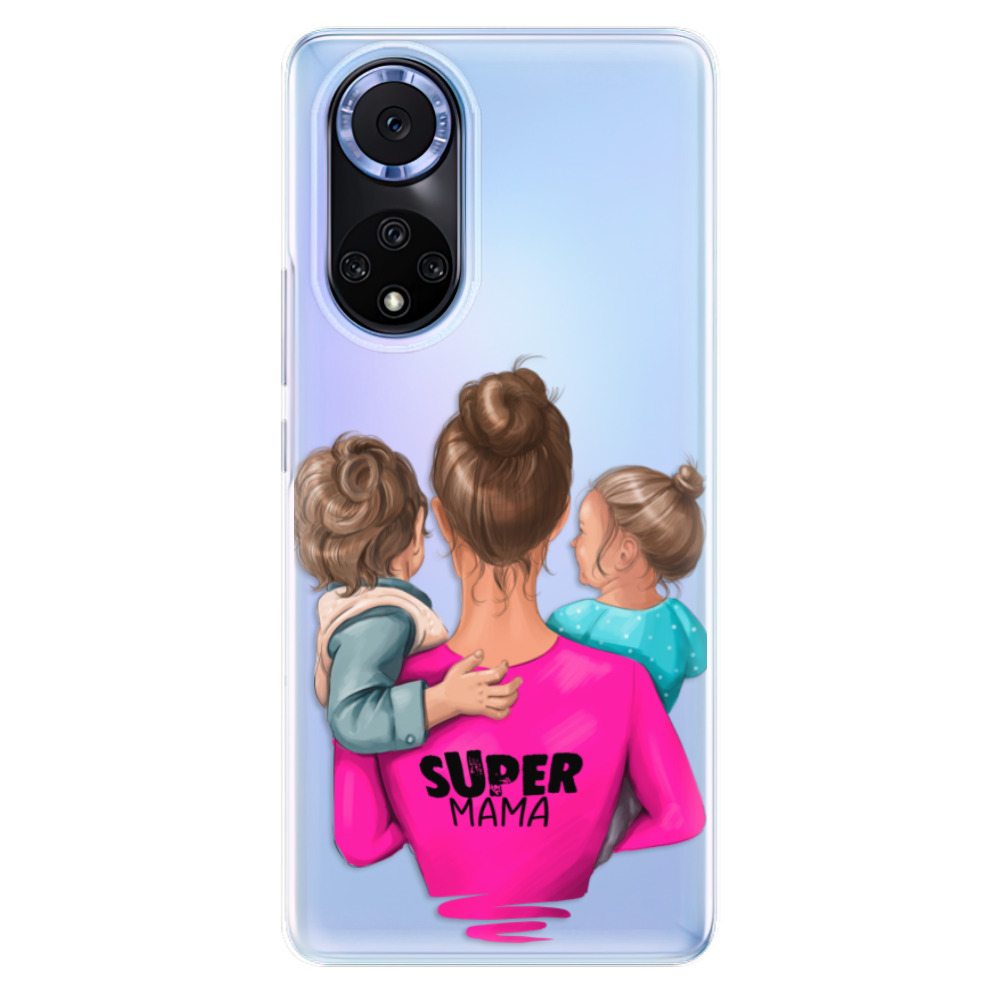 Odolné silikonové pouzdro iSaprio - Super Mama - Boy and Girl - Huawei Nova 9