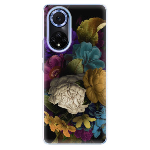 Silikonové odolné pouzdro iSaprio - Dark Flowers na mobil Huawei Nova 9
