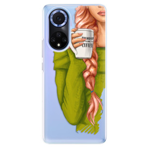 Silikonové odolné pouzdro iSaprio - My Coffe and Redhead Girl na mobil Huawei Nova 9