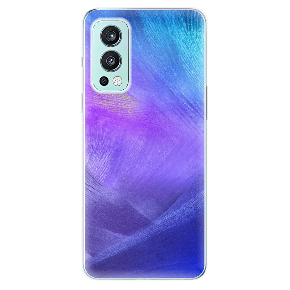 Silikonové odolné pouzdro iSaprio - Purple Feathers na mobil OnePlus Nord 2 5G (Silikonový odolný kryt, obal, pouzdro iSaprio - Purple Feathers na mobilní telefon OnePlus Nord 2 5G)