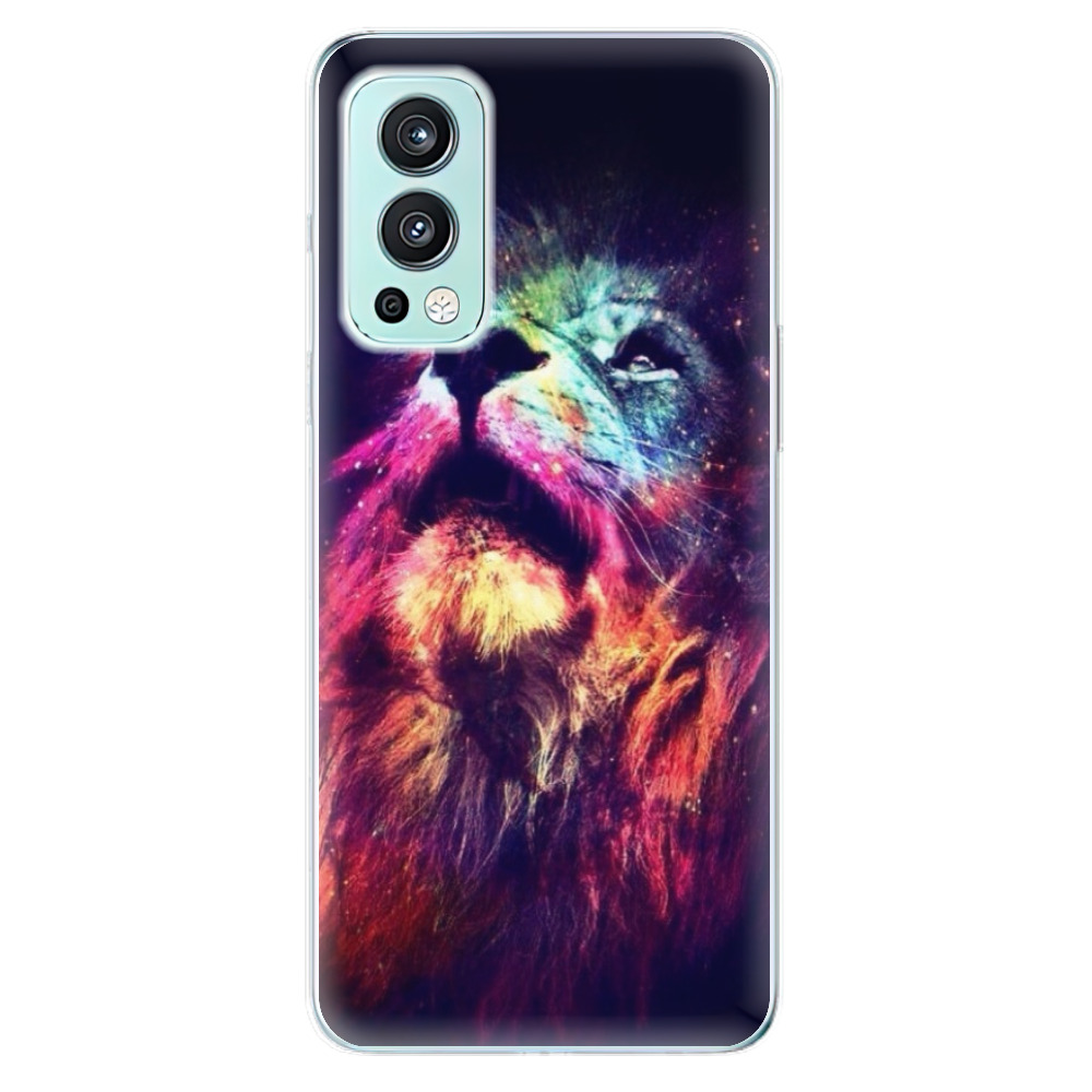 Silikonové odolné pouzdro iSaprio - Lion in Colors na mobil OnePlus Nord 2 5G (Silikonový odolný kryt, obal, pouzdro iSaprio - Lion in Colors na mobilní telefon OnePlus Nord 2 5G)