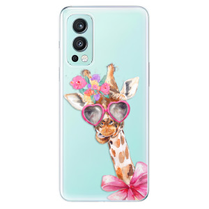 Silikonové pouzdro iSaprio - OnePlus Nord 2 5G - Lady Giraffe