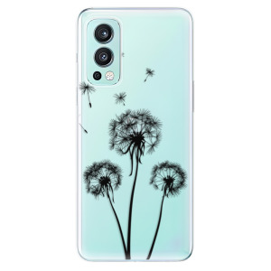 Silikonové odolné pouzdro iSaprio - Three Dandelions - black na mobil OnePlus Nord 2 5G