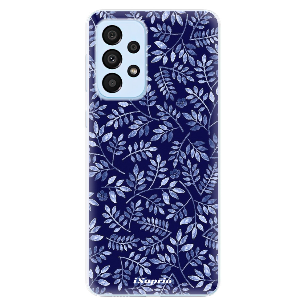 Silikonové odolné pouzdro iSaprio - Blue Leaves 05 na mobil Samsung Galaxy A33 5G (Odolný silikonový kryt, obal, pouzdro iSaprio - Blue Leaves 05 na mobilní telefon Samsung Galaxy A33 5G)