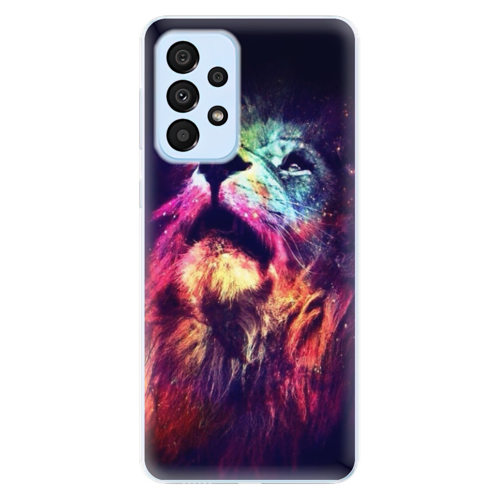 Silikonové odolné pouzdro iSaprio - Lion in Colors na mobil Samsung Galaxy A33 5G (Odolný silikonový kryt, obal, pouzdro iSaprio - Lion in Colors na mobilní telefon Samsung Galaxy A33 5G)