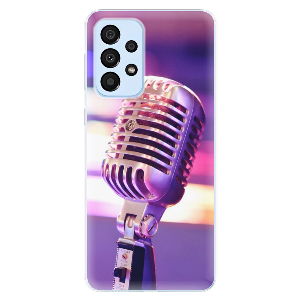 Odolné silikonové pouzdro iSaprio - Vintage Microphone - Samsung Galaxy A33 5G