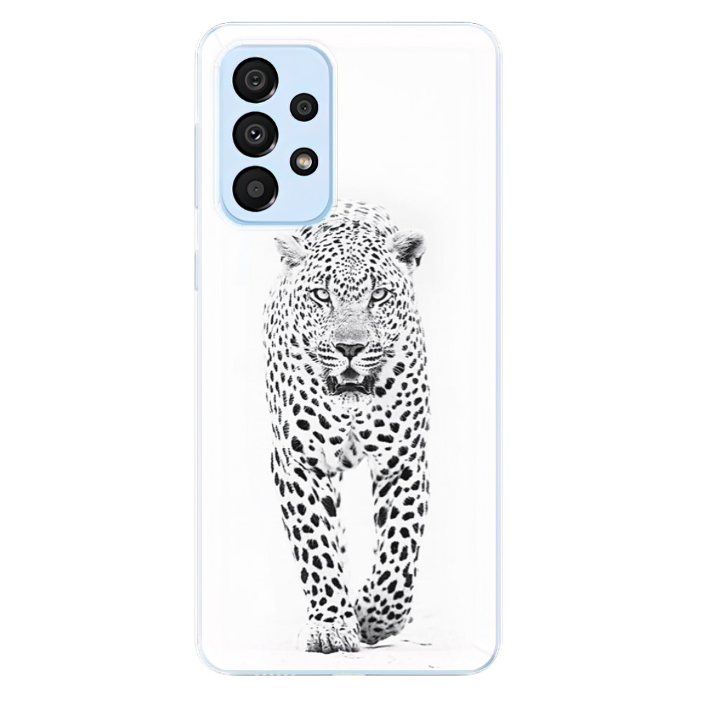 Silikonové odolné pouzdro iSaprio - White Jaguar na mobil Samsung Galaxy A33 5G (Odolný silikonový kryt, obal, pouzdro iSaprio - White Jaguar na mobilní telefon Samsung Galaxy A33 5G)
