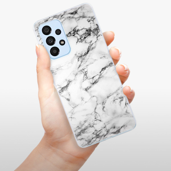 Silikonové pouzdro iSaprio - Samsung Galaxy A33 5G - White Marble 01