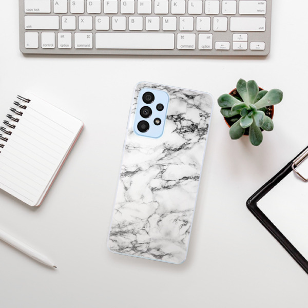 Silikonové pouzdro iSaprio - Samsung Galaxy A33 5G - White Marble 01