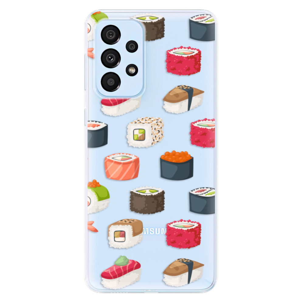Silikonové odolné pouzdro iSaprio - Sushi Pattern na mobil Samsung Galaxy A33 5G (Odolný silikonový kryt, obal, pouzdro iSaprio - Sushi Pattern na mobilní telefon Samsung Galaxy A33 5G)
