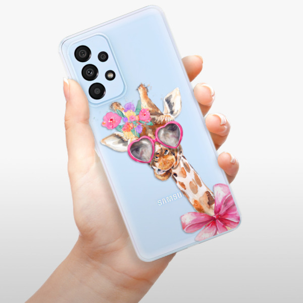 Silikonové pouzdro iSaprio - Samsung Galaxy A33 5G - Lady Giraffe
