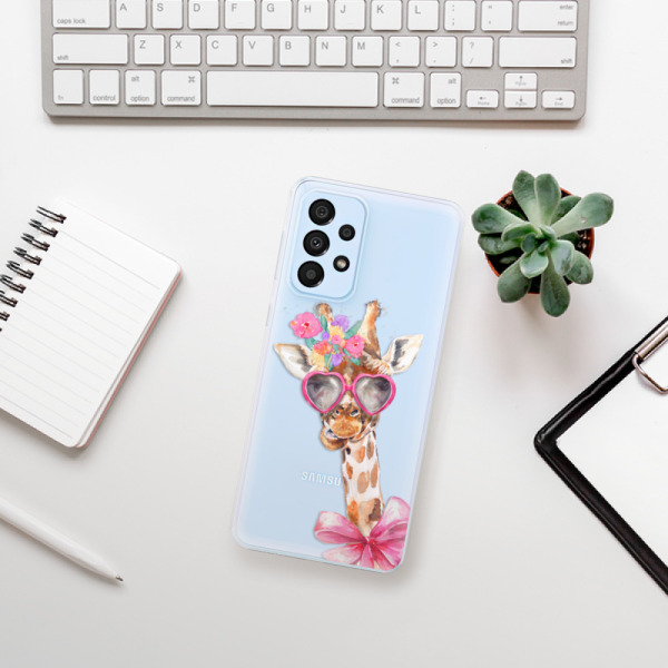 Silikonové pouzdro iSaprio - Samsung Galaxy A33 5G - Lady Giraffe