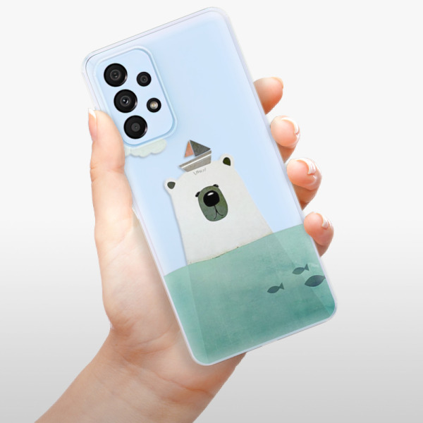 Silikonové pouzdro iSaprio - Samsung Galaxy A33 5G - Bear With Boat