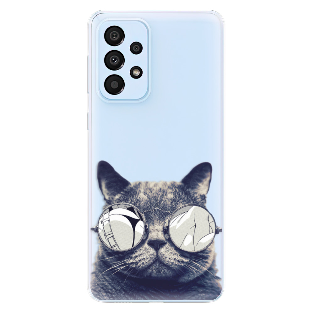 Silikonové odolné pouzdro iSaprio - Crazy Cat 01 na mobil Samsung Galaxy A33 5G (Odolný silikonový kryt, obal, pouzdro iSaprio - Crazy Cat 01 na mobilní telefon Samsung Galaxy A33 5G)