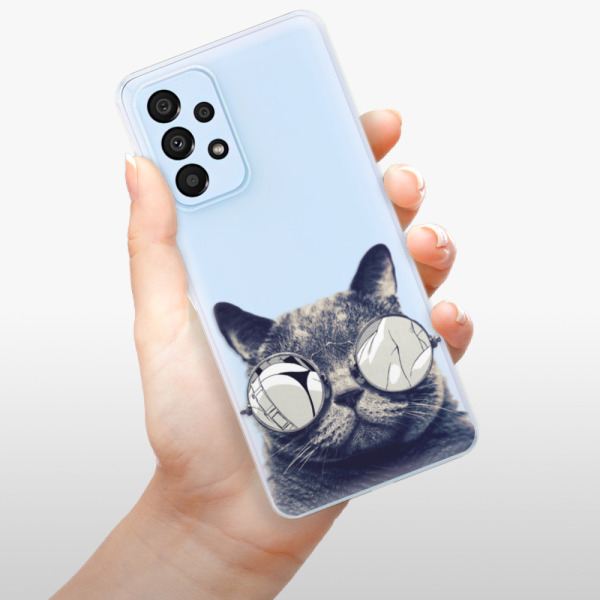 Silikonové pouzdro iSaprio - Samsung Galaxy A33 5G - Crazy Cat 01