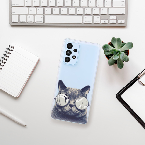 Silikonové pouzdro iSaprio - Samsung Galaxy A33 5G - Crazy Cat 01