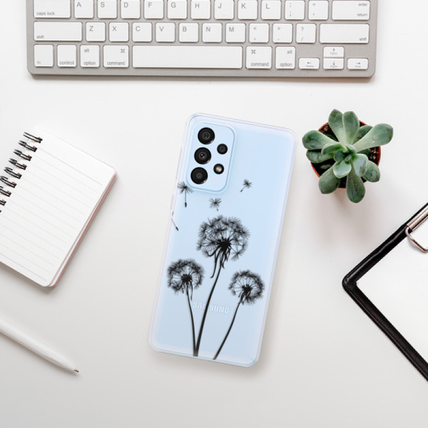 Silikonové pouzdro iSaprio - Samsung Galaxy A33 5G - Three Dandelions black