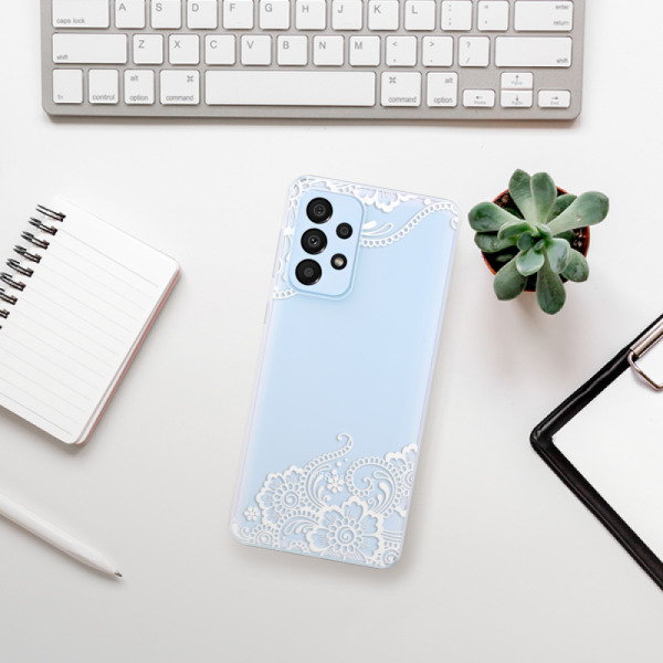 Silikonové pouzdro iSaprio - Samsung Galaxy A33 5G - White Lace 02