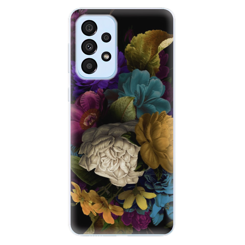 Odolné silikonové pouzdro iSaprio - Dark Flowers - Samsung Galaxy A33 5G
