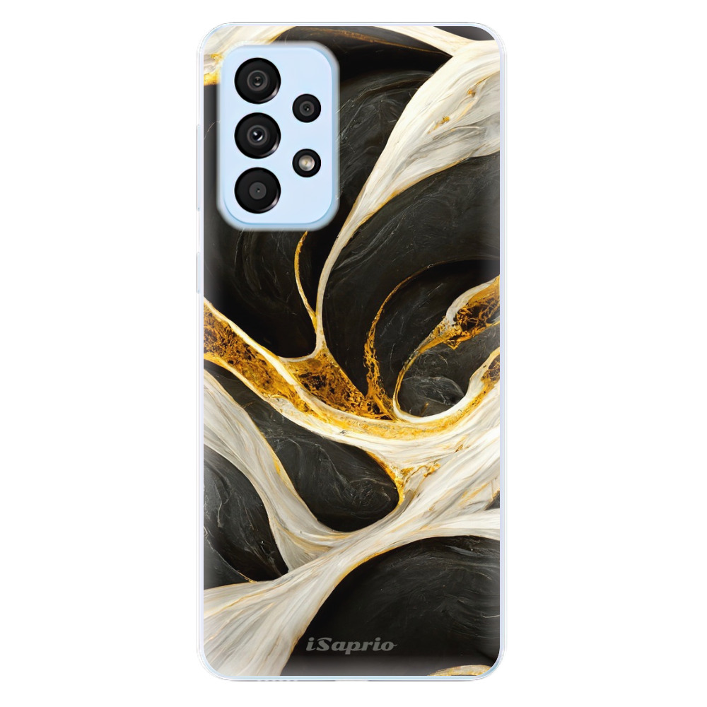 Odolné silikonové pouzdro iSaprio - Black and Gold - Samsung Galaxy A33 5G