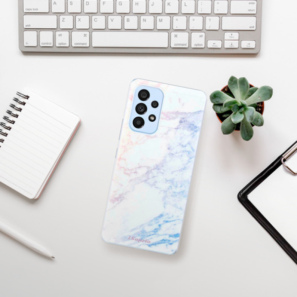 Silikonové pouzdro iSaprio - Samsung Galaxy A53 5G - Raibow Marble 10