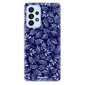 Silikonové odolné pouzdro iSaprio - Blue Leaves 05 na mobil Samsung Galaxy A53 5G
