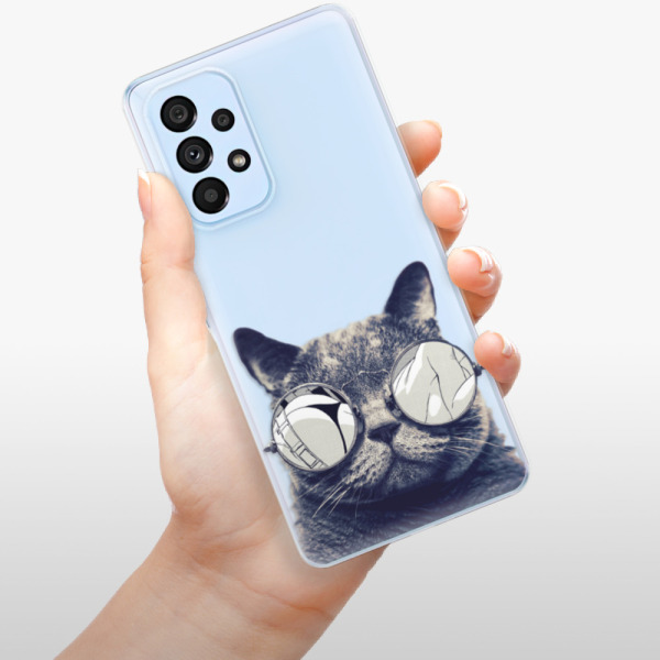 Silikonové pouzdro iSaprio - Samsung Galaxy A53 5G - Crazy Cat 01