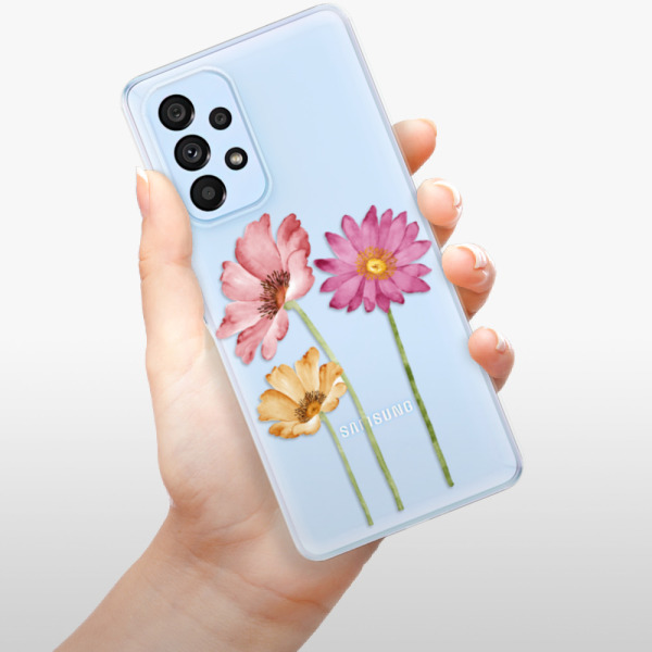 Silikonové pouzdro iSaprio - Samsung Galaxy A53 5G - Three Flowers